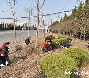 泰钢青年文明号义务打扫周边环境